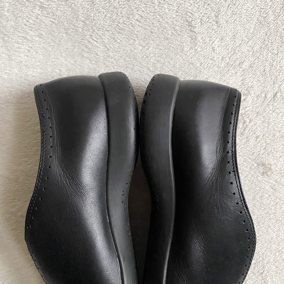 【美品✨】Camper スパイラルコメット　フラットシューズ　黒　23.5cm