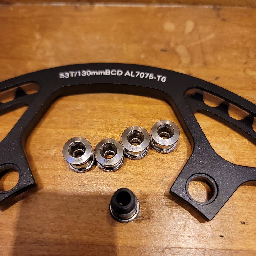 ブロンプトンの純正クランク中古とチェーンリング53T