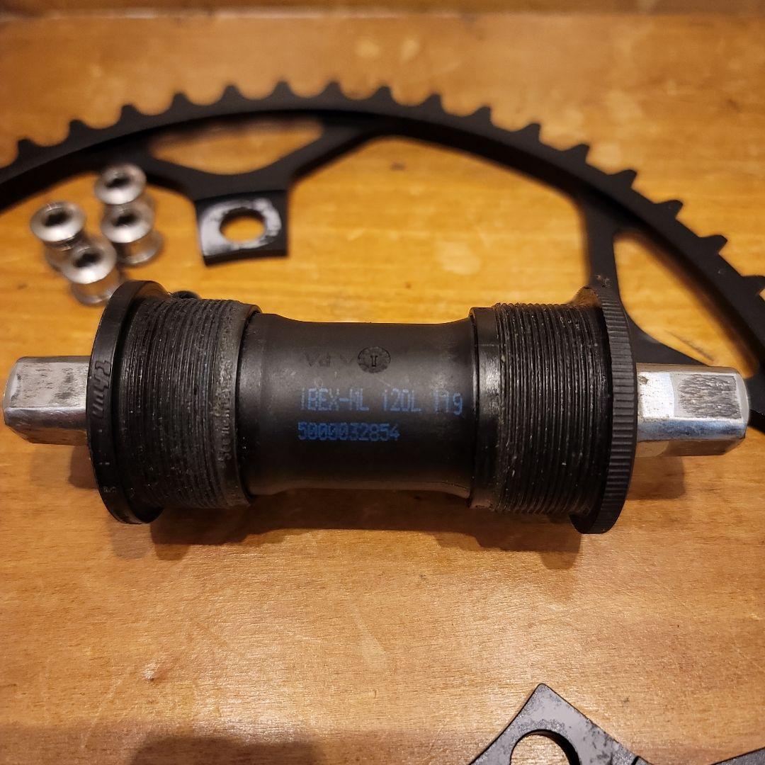ブロンプトンの純正クランク中古とチェーンリング53T