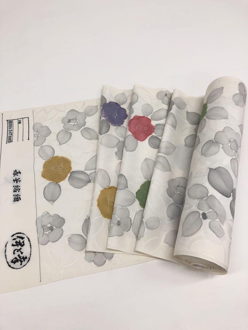 小紋 紋意匠 手描 椿 伊と幸 正絹 反物