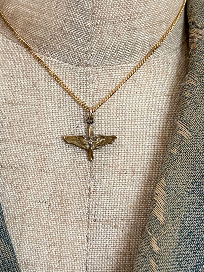 ④40s ARMY AIR FORCE スウィートハートジュエリー ネックレス