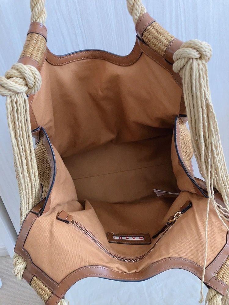 定番✨MARNI マルニ ロープハンドル ラフィア サマーバッグ