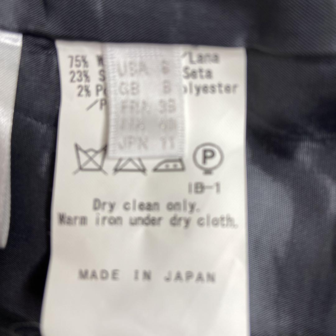 美品✨ICB スカート&パンツスーツ ダークグレー ストライプ 光沢 3点セット