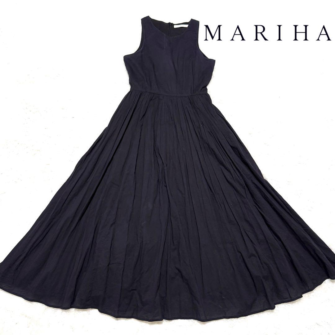 ✨美品✨ MARIHA マリハ　夏のレディドレス　マキシ丈　ギャザー　ブラック ✨美品✨ MARIHA マリハ 夏のレディドレス マキシ丈 ギャザー