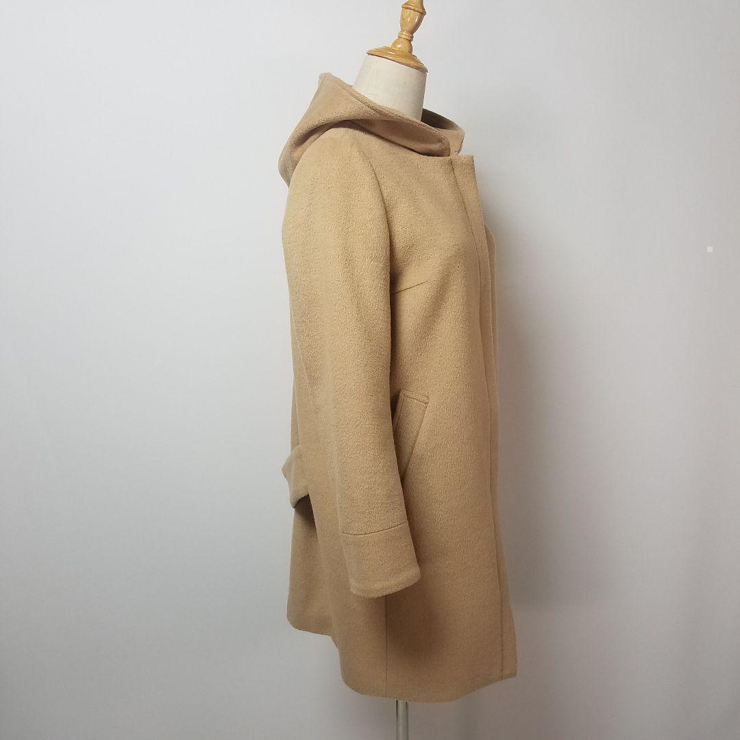 ネット買付 シンプリシテェ 2way ロングコート ノーカラーコート フードコート ウール ネット買付 シンプリシテェ 2way ロングコート ノーカラーコート フードコート ウール