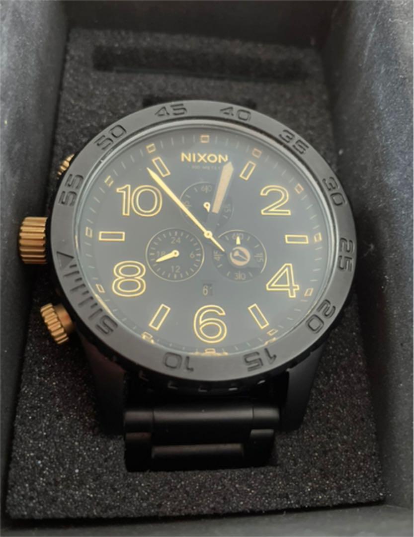 SALE品質保証 NIXON 51-30 クロノグラフ 腕時計 ブラック×ゴールド mXGUc-m65430002656 在庫HOT