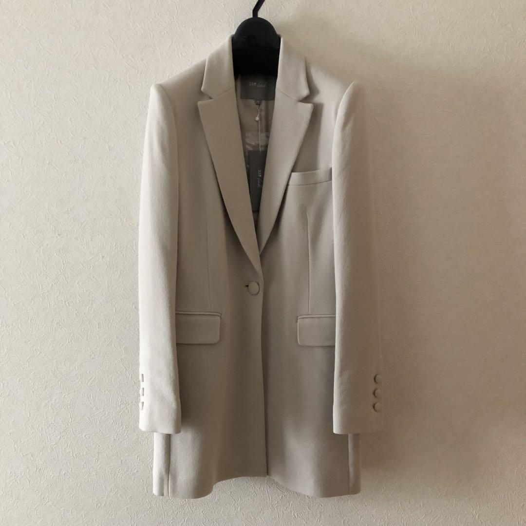 【23区 lab.】ウールダブルジョーゼット ジャケット コート 36 23区 lab.】ウールダブルジョーゼット ジャケット コート 36