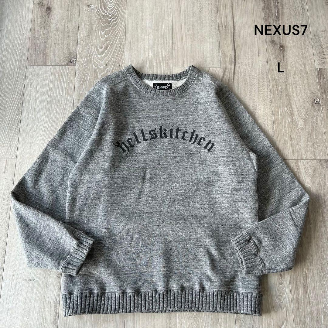NEXUS 7 クルーネックスウェット トレーナー L ヘザーグレー ラグラン