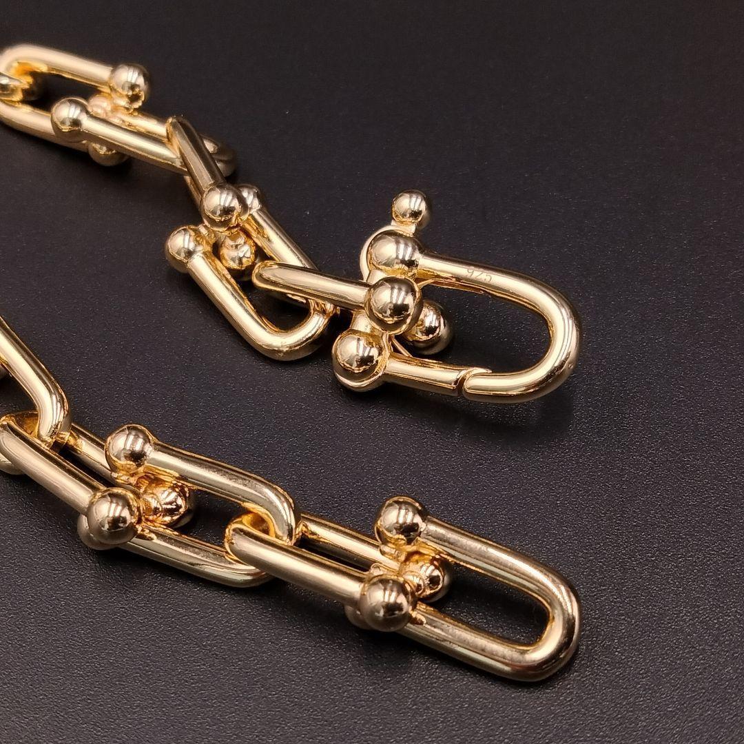 シンプル ゴールド ブレスレット メンズ ハードウェア シルバー