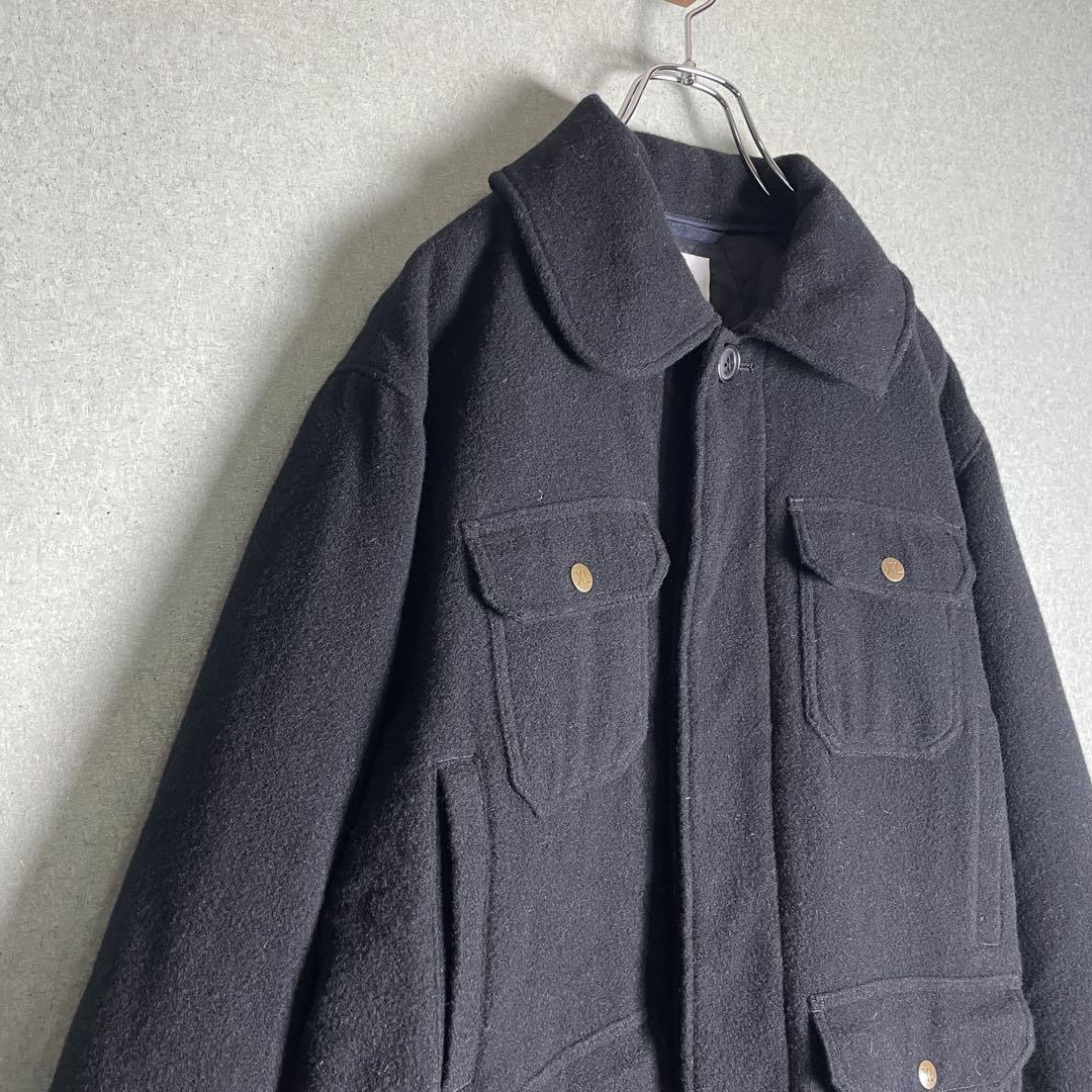 ✮コート　ウールコート　X-LARGE　ロゴボダン　ロゴタグ　4つポケット　L✮