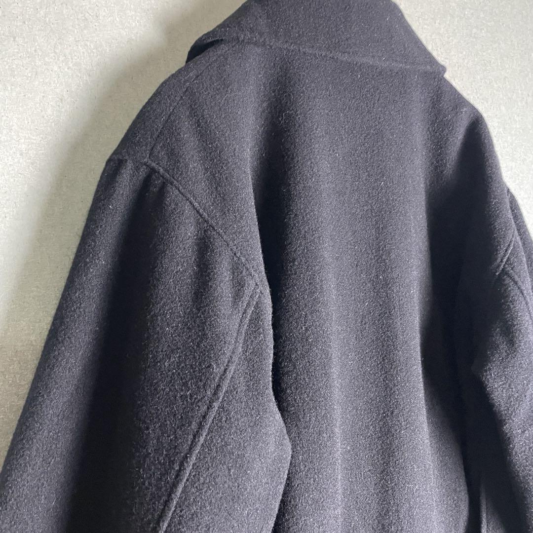✮コート　ウールコート　X-LARGE　ロゴボダン　ロゴタグ　4つポケット　L✮