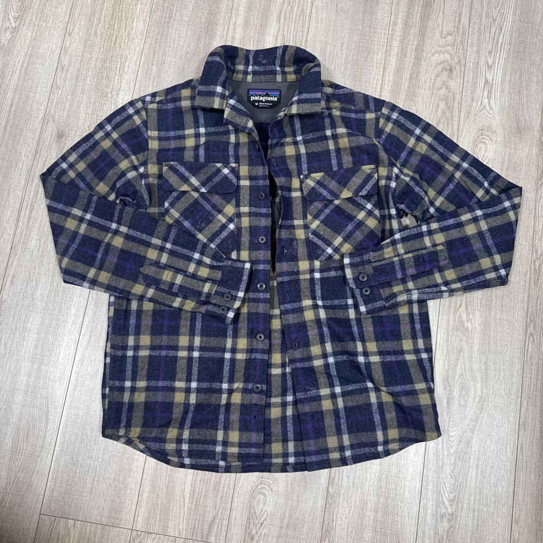 Patagonia チェックシャツ　ネルシャツ　 ウール メリノウール