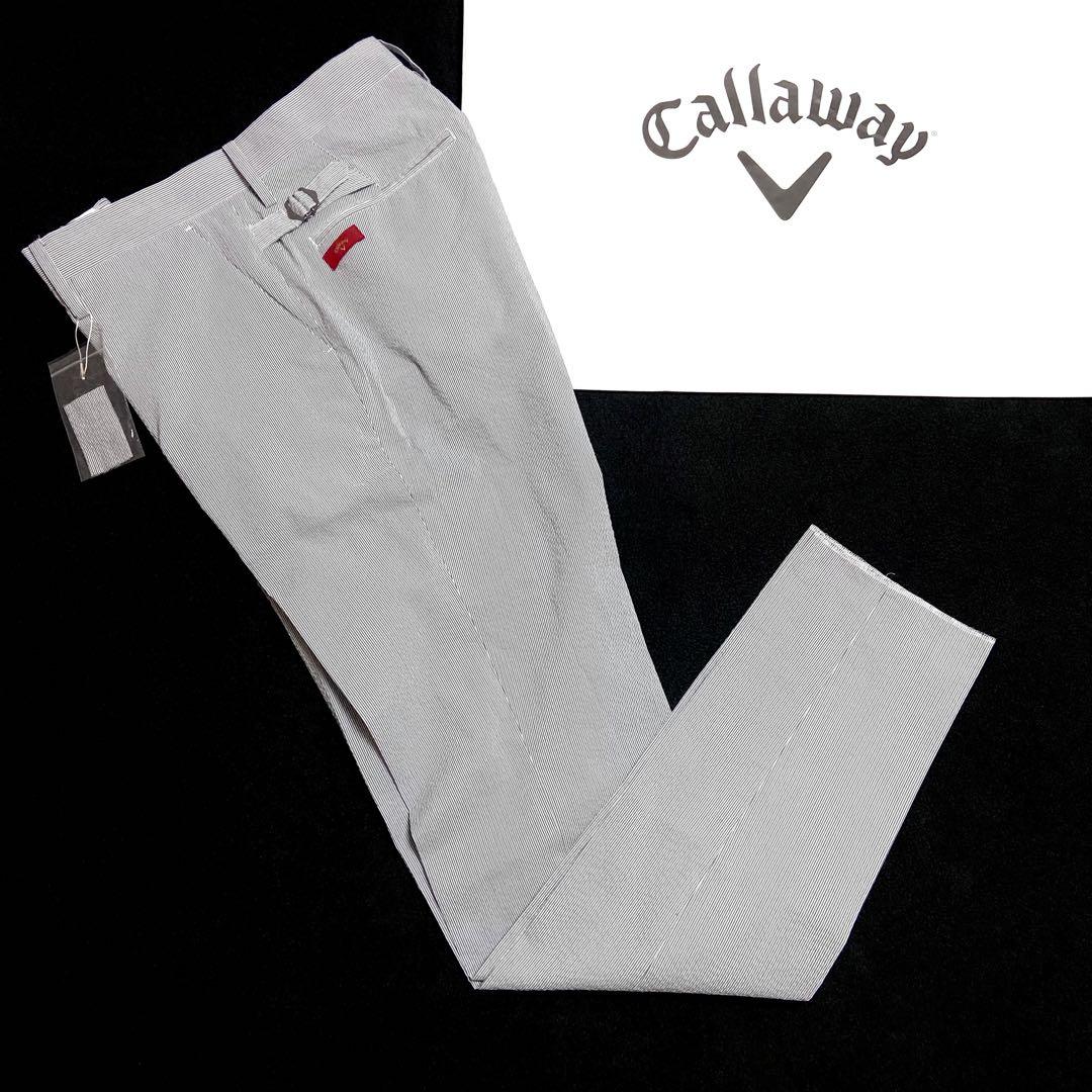 CALLAWAY RED LABEL シアサッカー ロングパンツ メンズL 春夏