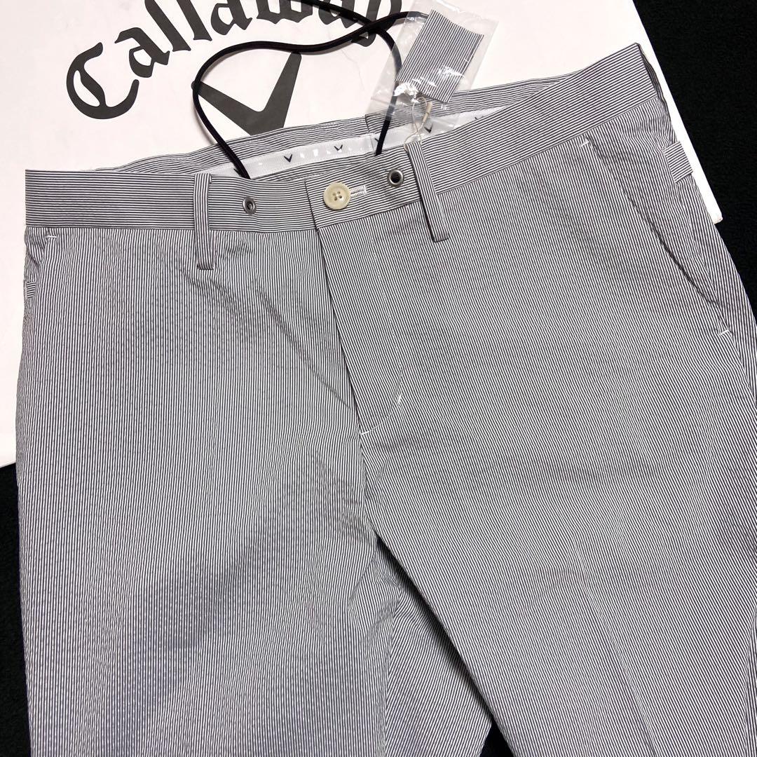 CALLAWAY RED LABEL シアサッカー ロングパンツ メンズL 春夏
