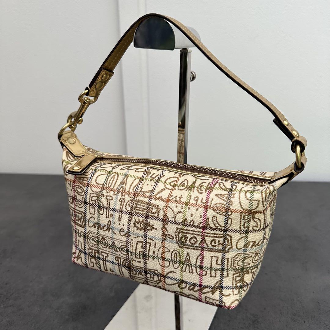 バッグ COACH Poppy Graffiti Accessory pouch