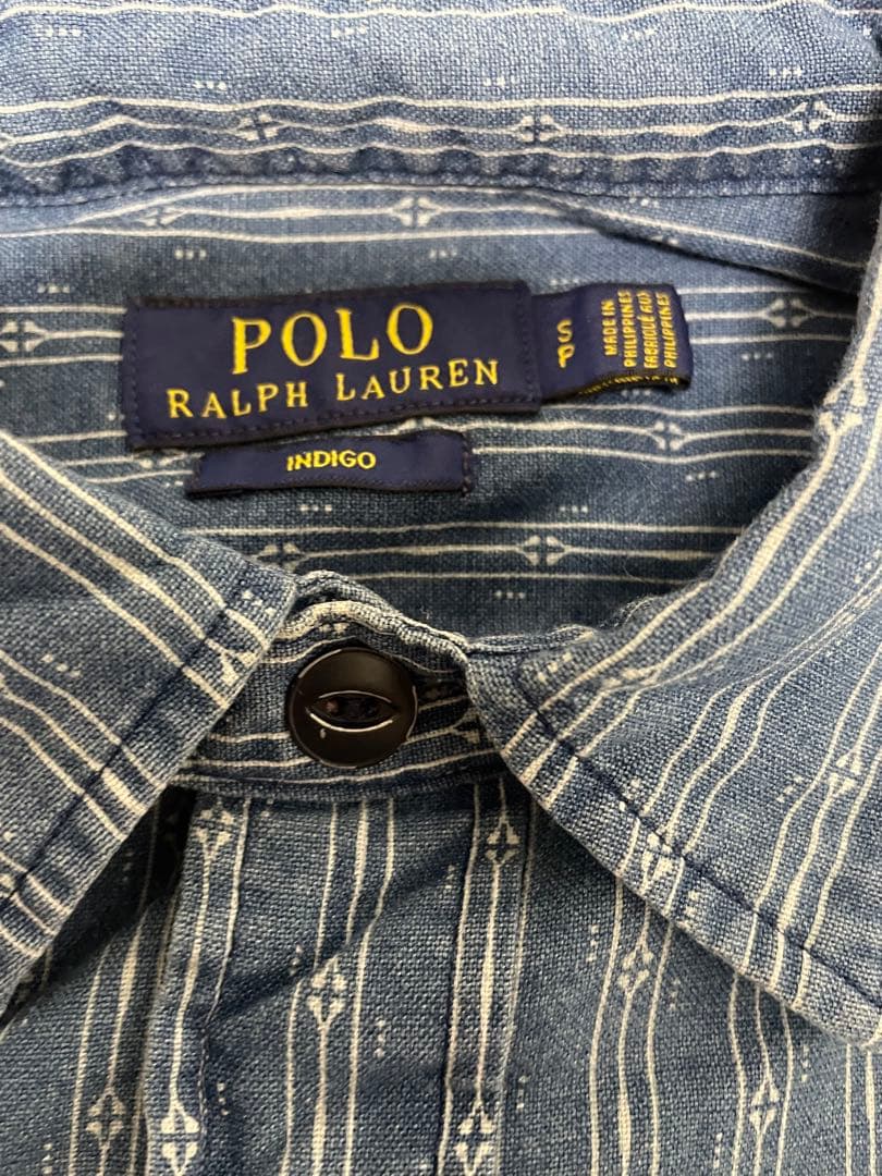 ラルフローレン インディゴ ネイティブ シャツS POLO RALPH LAUREN