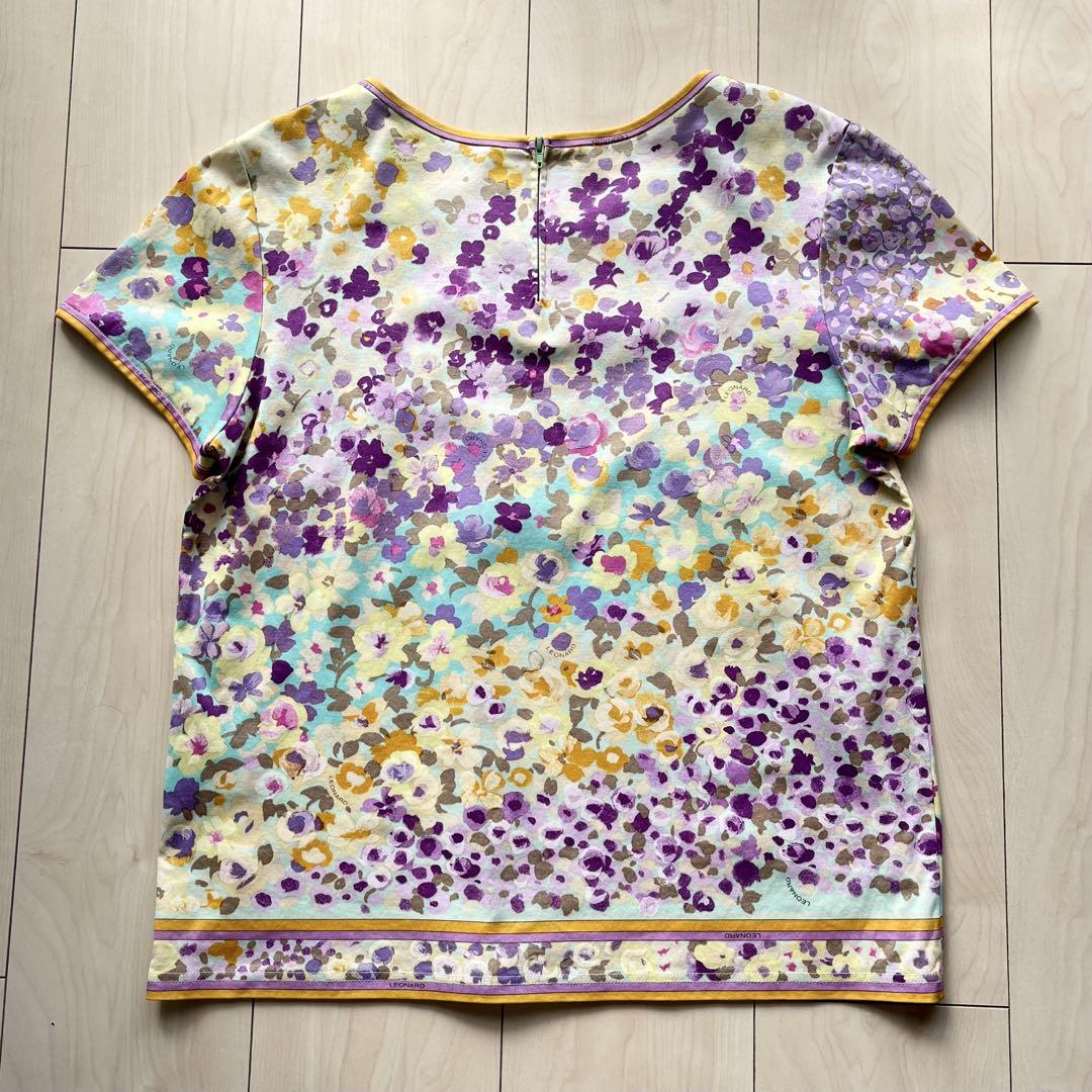 LEONARD レオナール 花柄 Tシャツ カットソー 42
