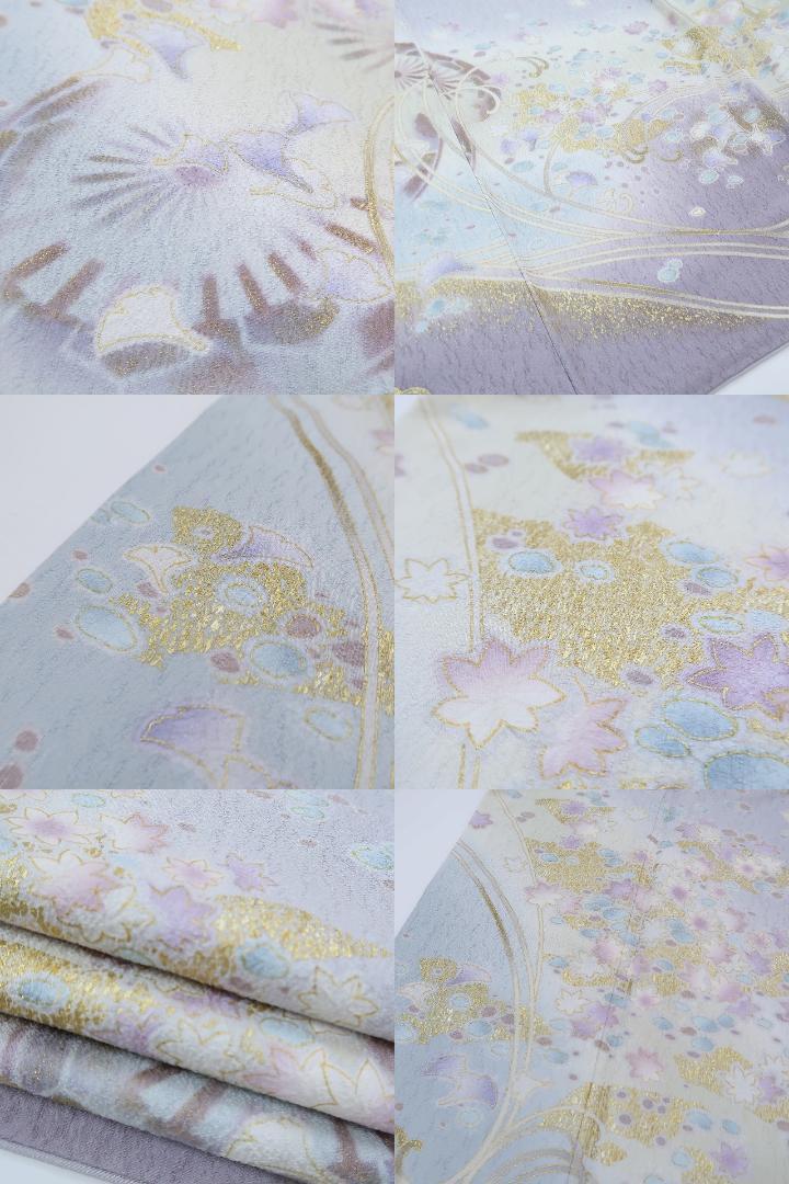 美品 青柳謹製 絞麗舎 落款 着物 トールサイズ“夢のような美”訪問着C-39