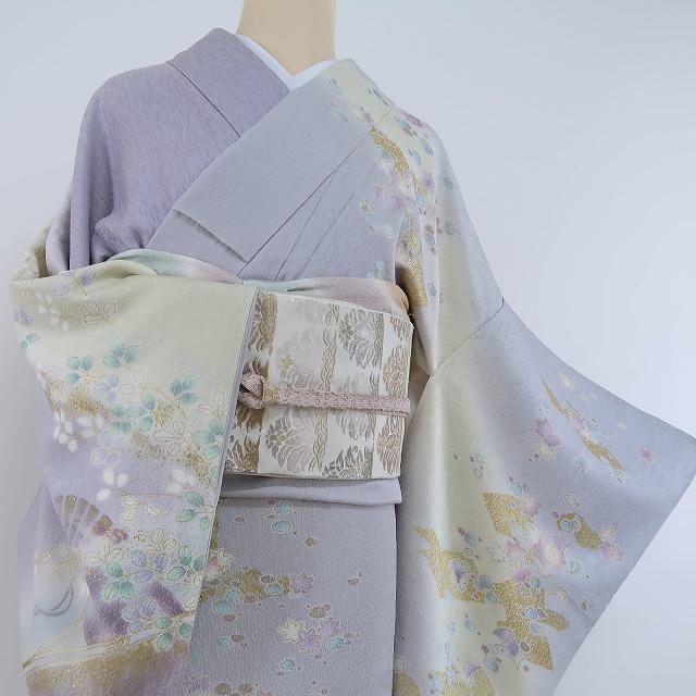 美品 青柳謹製 絞麗舎 落款 着物 トールサイズ“夢のような美”訪問着C-39