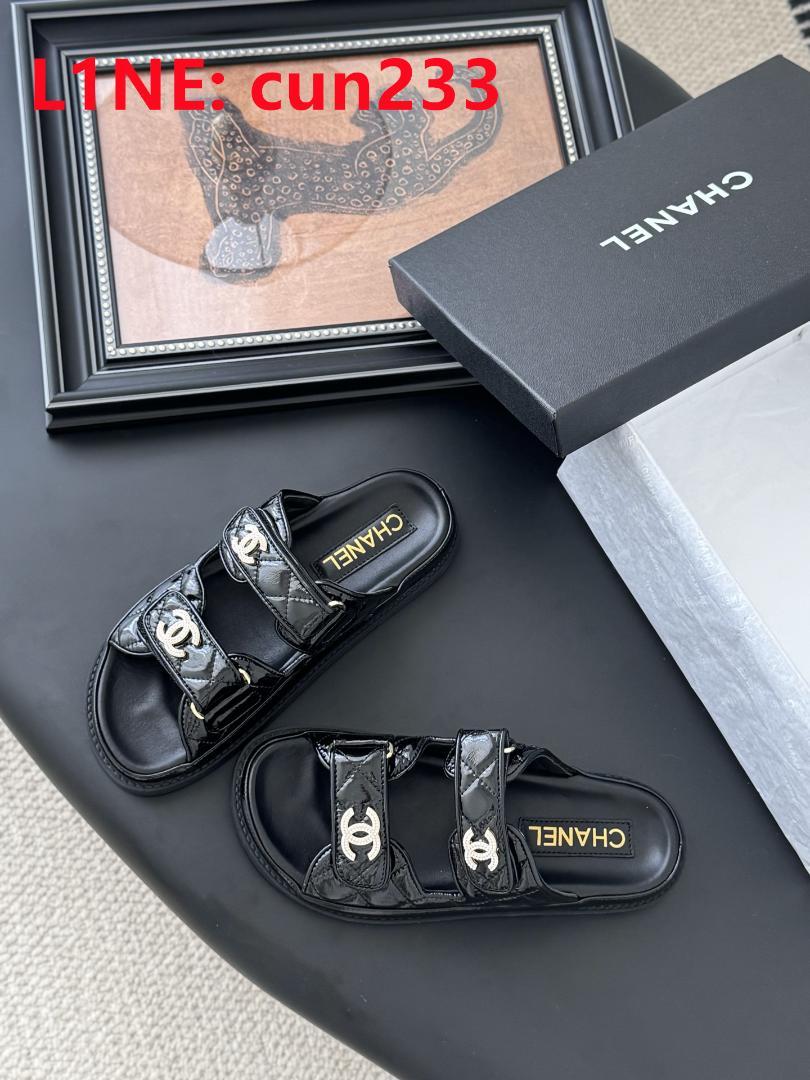 CHANEL ブラック サンダル ダブルストラップ