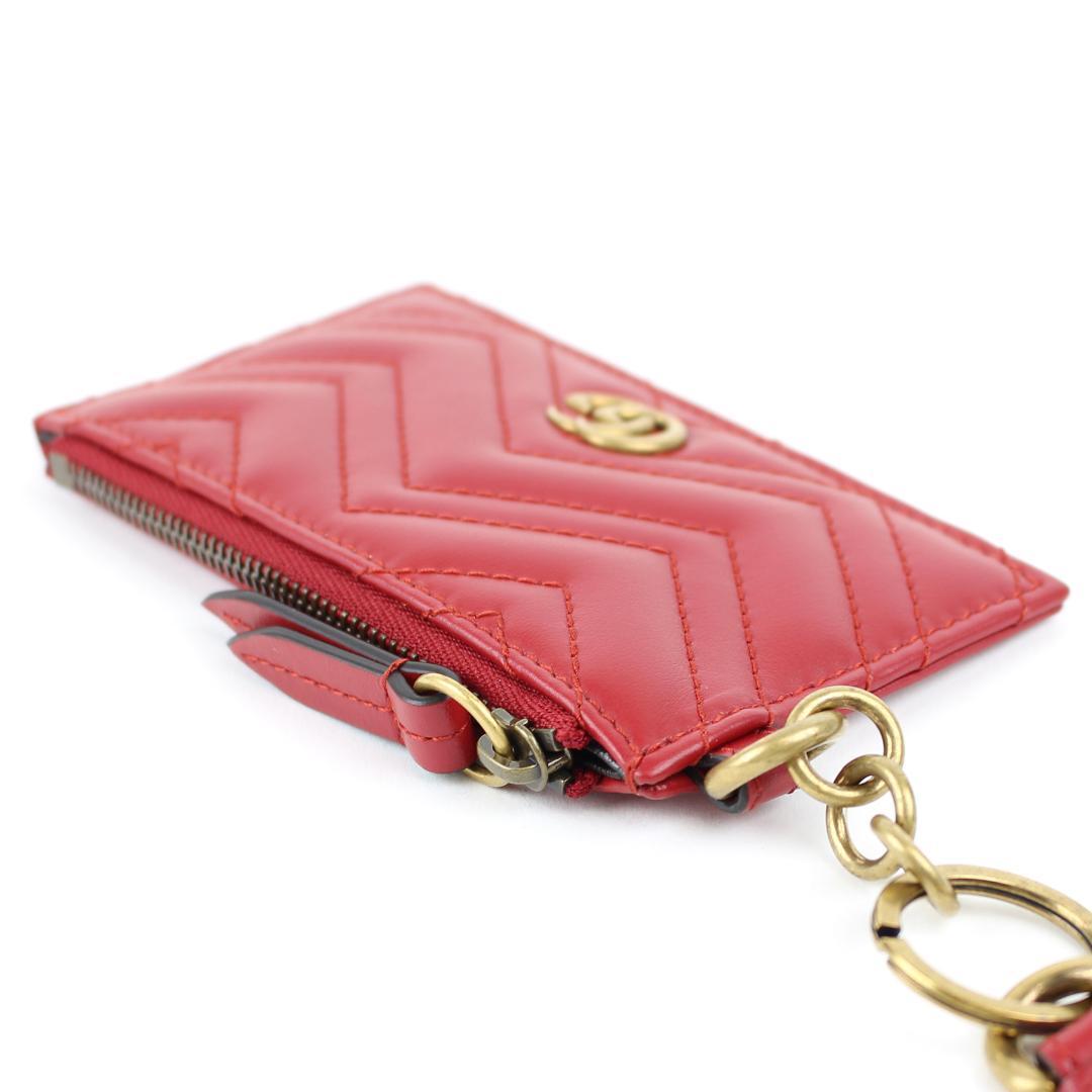 SALE大人気 GUCCI グッチ GGマーモント ネックストラップ ホルダー レッド 新品 0MArQ-m65449875883 正規品大得価