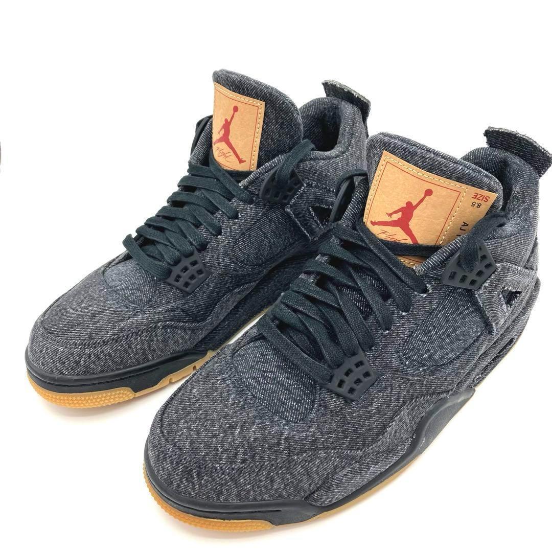 靴 Nike x Levi's Air Jordan 4 \"Black Denim\"