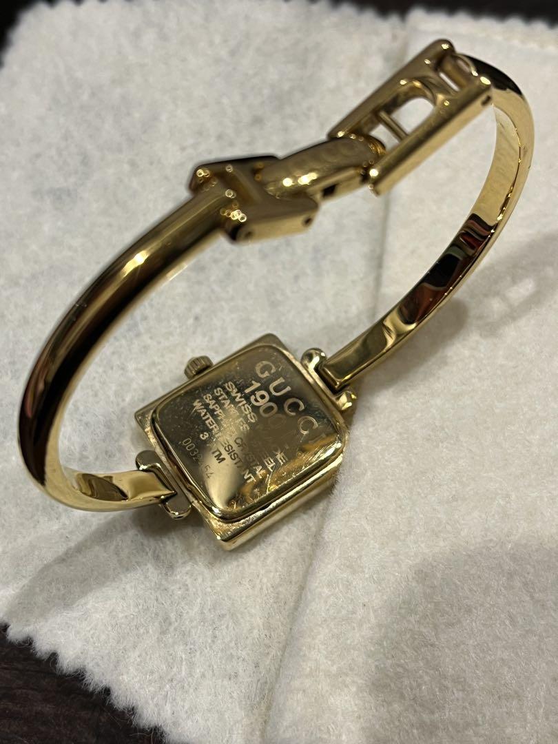 GUCCI/グッチ スクエアバングルウオッチ ゴールド 1900L