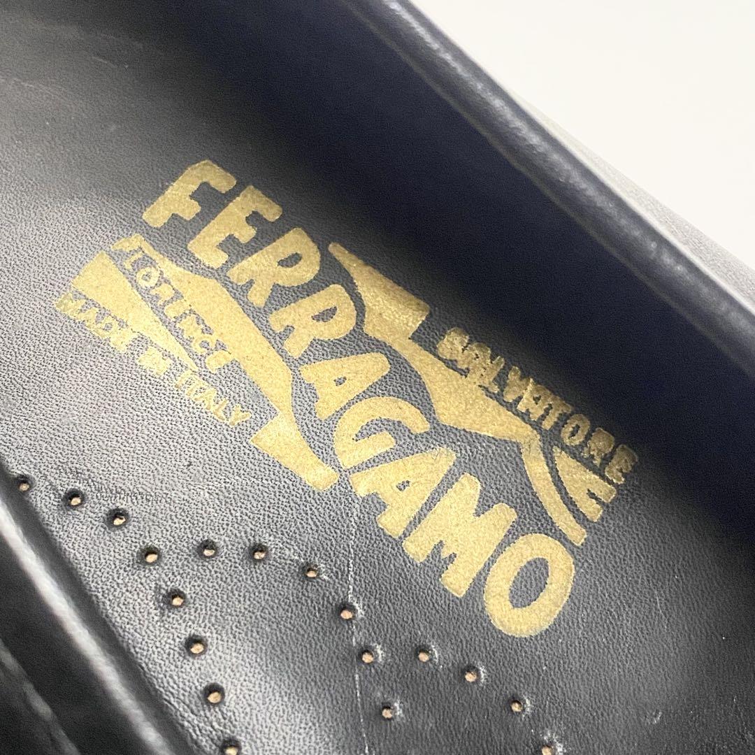 Salvatore Ferragamo ヴァラ レザー ローファー 27 黒