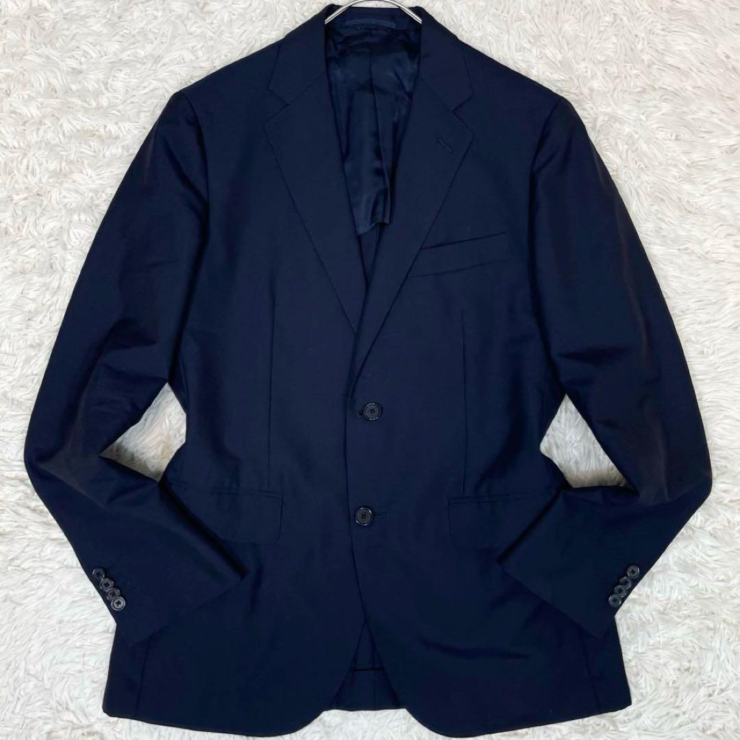 【美品✨高級ライン】ユナイテッドアローズ スーツ セットアップ モヘヤ 紺 L