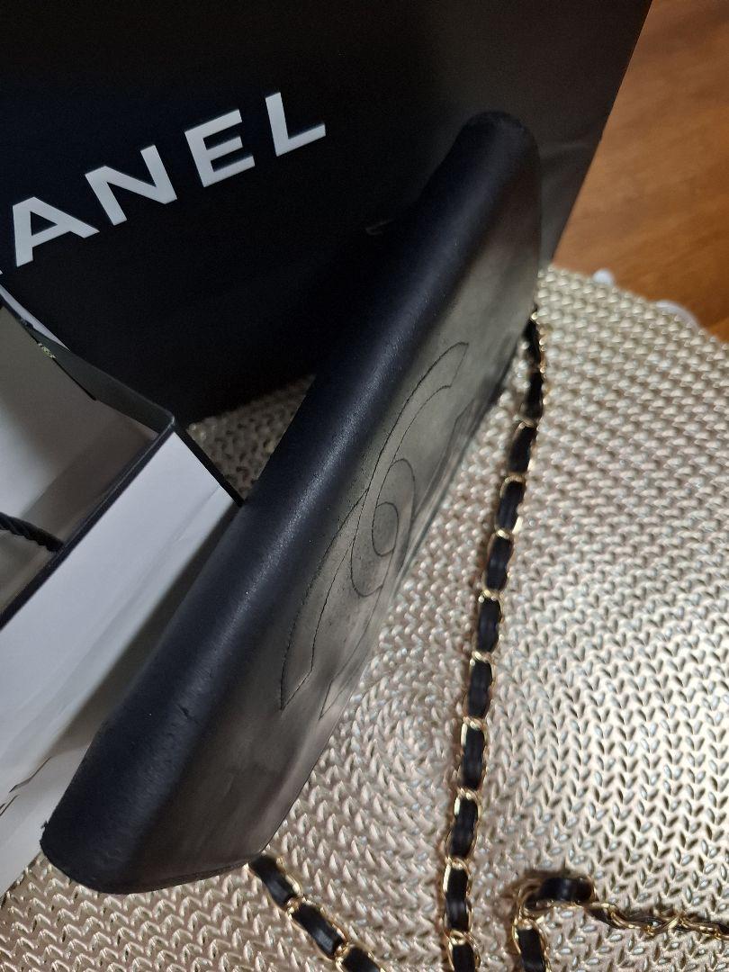 CHANEL シャネルデカココクラッチバッグ ブラック 斜め掛け