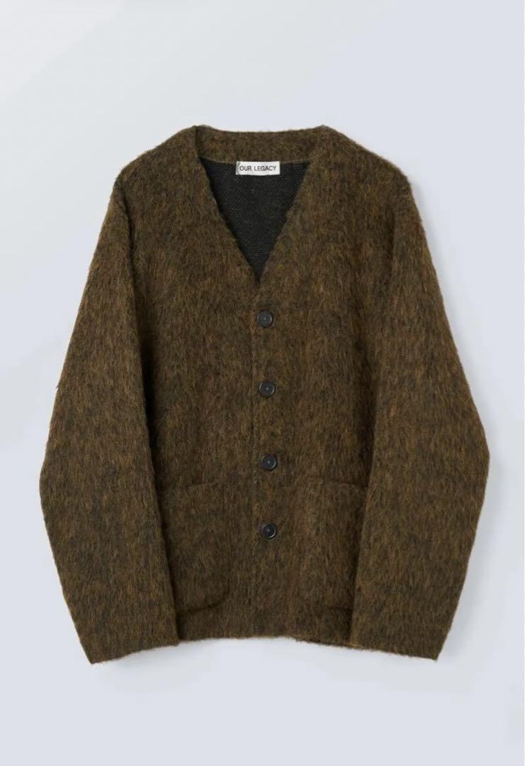 our legacy CARDIGAN OLIVE MELANGE MOHAIR