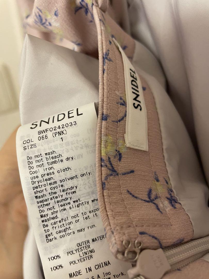 SNIDEL スナイデル バリエプリントワンピース ピンク サイズ1