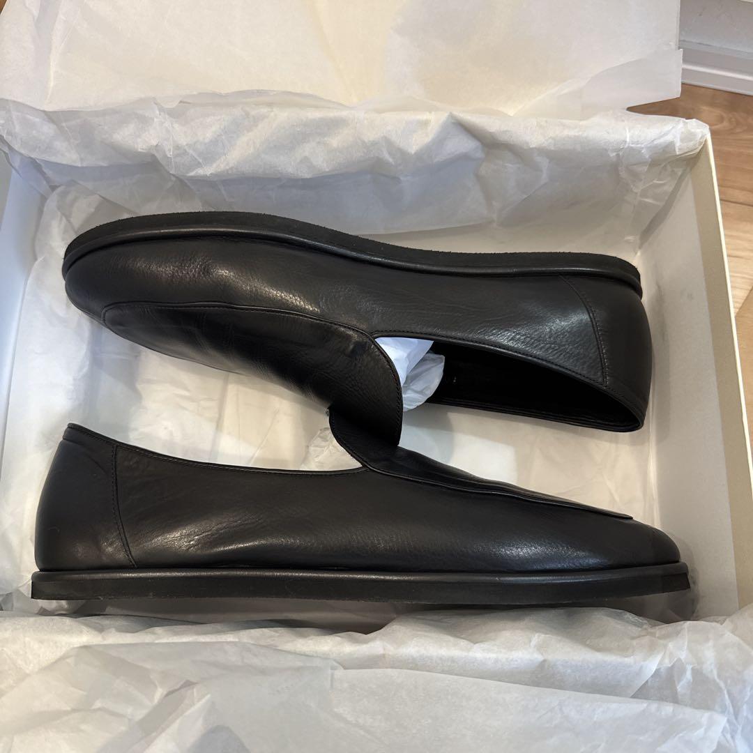 【関税込み】AURALEE ブラック ソフトレザー ローファー 新品】AURALEE SOFT LEATHER LOAFERS