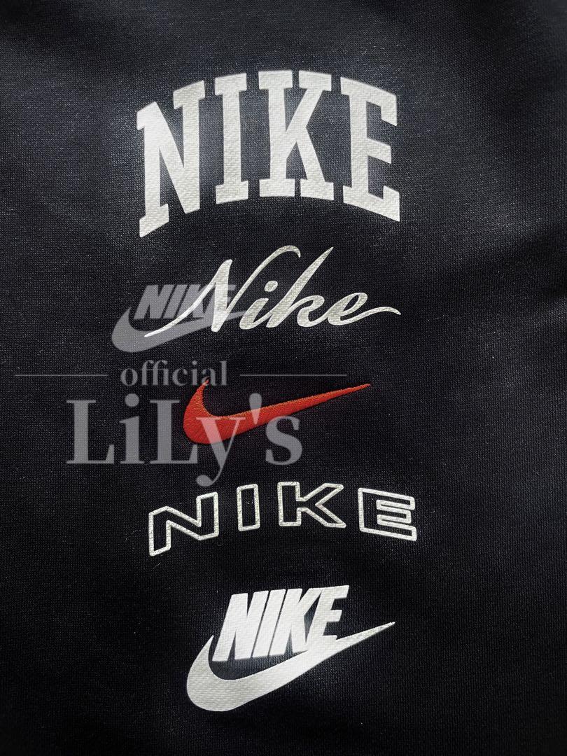 3新品　NIKE上下セットアップ　ブラック✖︎オレンジ　黒　XL ナイキ　ロゴ刺繍