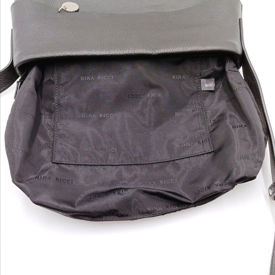 【美品】ニナリッチ オールレザー フリル 2way ショルダーバッグ 黒