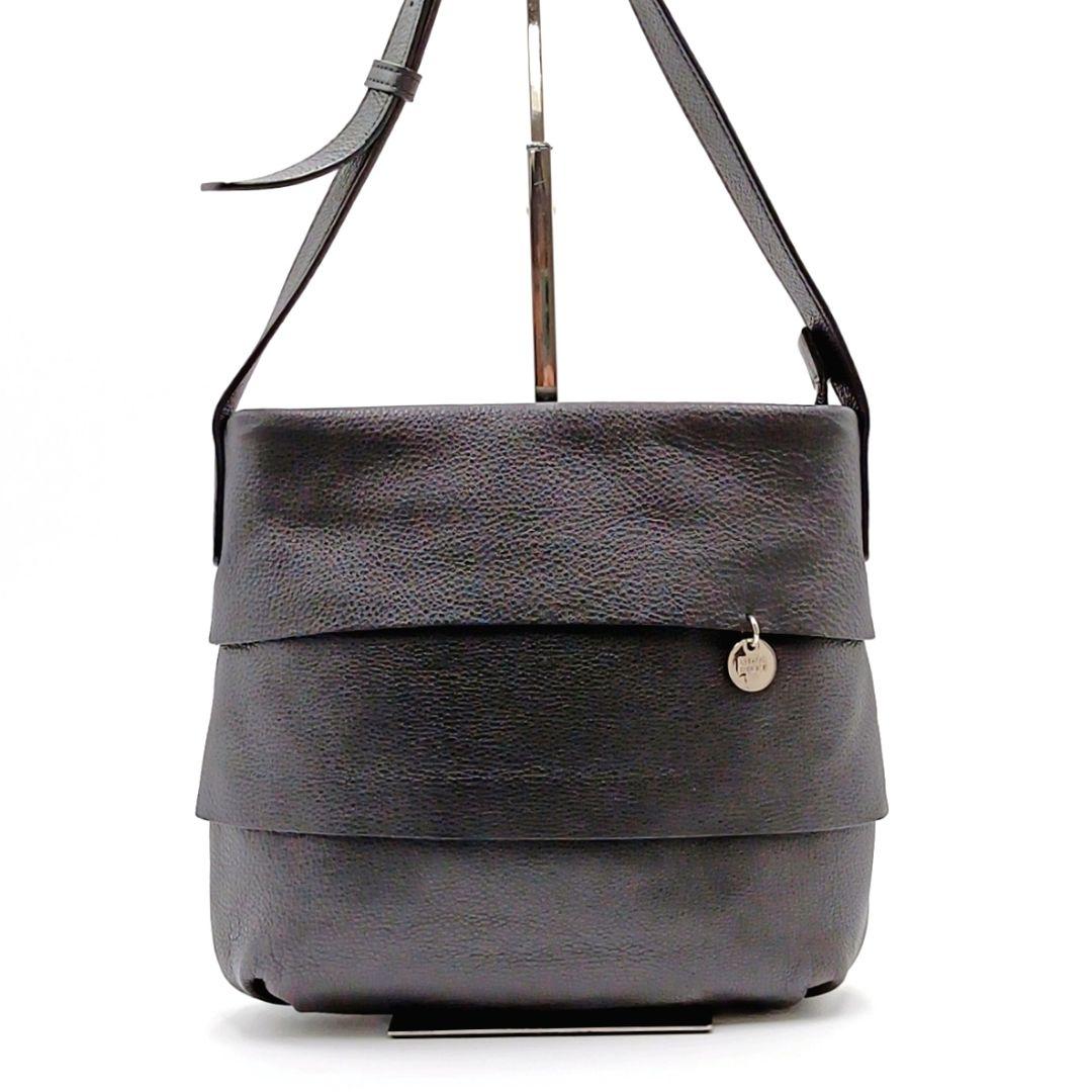 【美品】ニナリッチ オールレザー フリル 2way ショルダーバッグ 黒