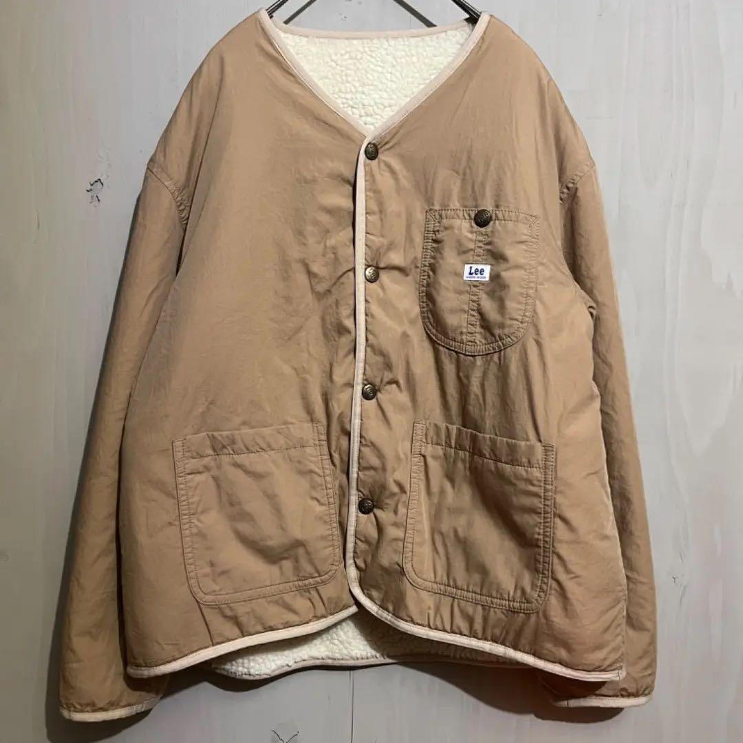 リーLeeリバーシブルボアブルゾン2wayノーカラージャケット