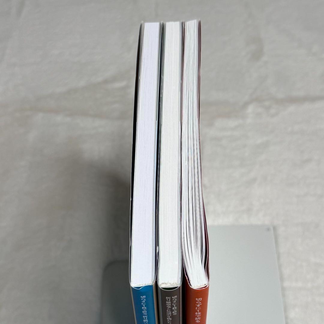 【3冊セット】切らずに1枚で折る折り紙本シリーズ　フチモトムネジ 3冊セット】切らずに1枚で折る折り紙本シリーズ フチモトムネジ