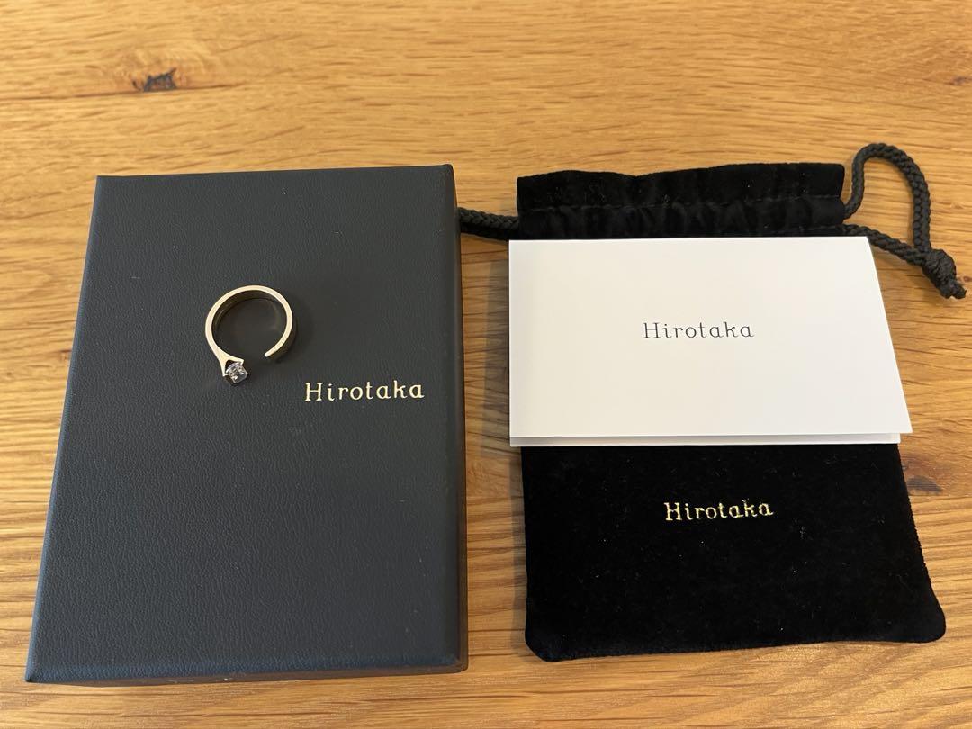 【美品】Hirotaka K10ゴールド オープンリング ホワイトトパーズ⭐︎9号