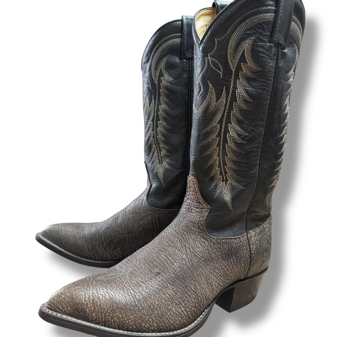 TONY LAMA★良品 USA製 8 1/2EE ウエスタンブーツ シャーク
