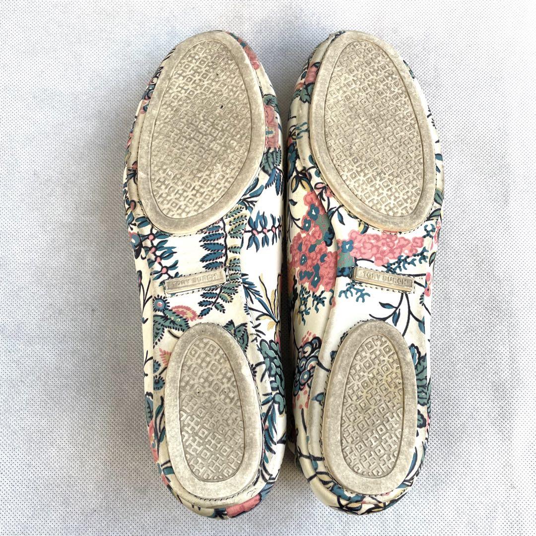 希少 TORY BURCH 花柄 フラット シューズ パンプス