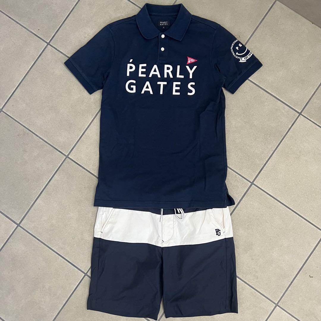 Pearly gates パーリーゲイツ セットアップ 2段ロゴ シャツ