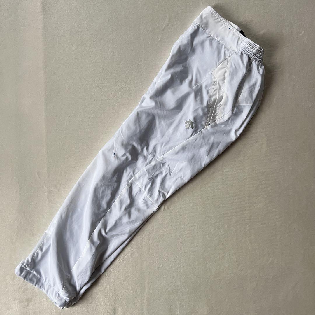 DESCENTE デサント M 上下セットアップ ナイロンジャケット 白ホワイト