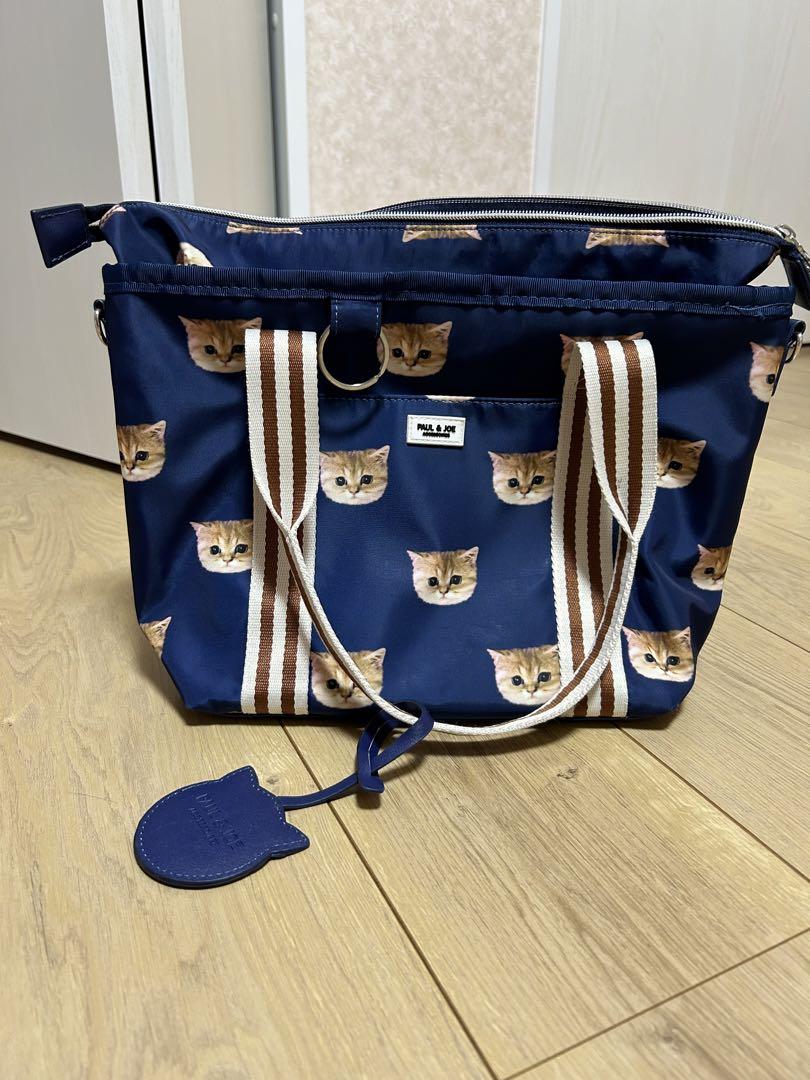 PAUL & JOE 猫顔プリント トートバッグ