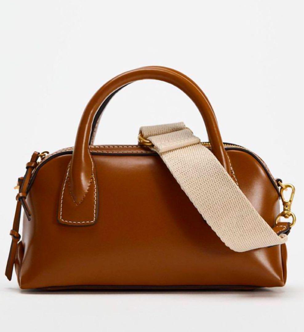 年末のプロモーション特価！ ZARA 通販 商品 ブラウンハンドバッグ人気 バッグ