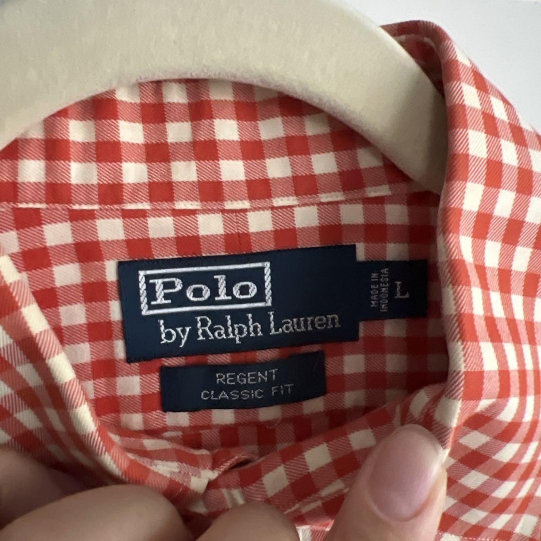 Polo by Ralph Lauren 赤白チェックシャツ L