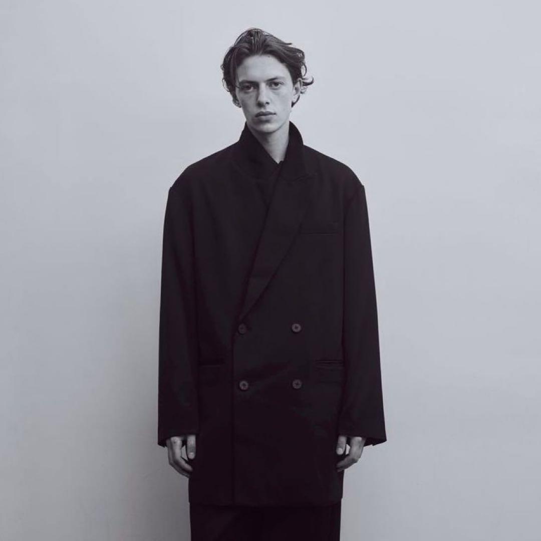 ジャケット・アウター ssstein W/SI Satin Peak Lapel Short Coat