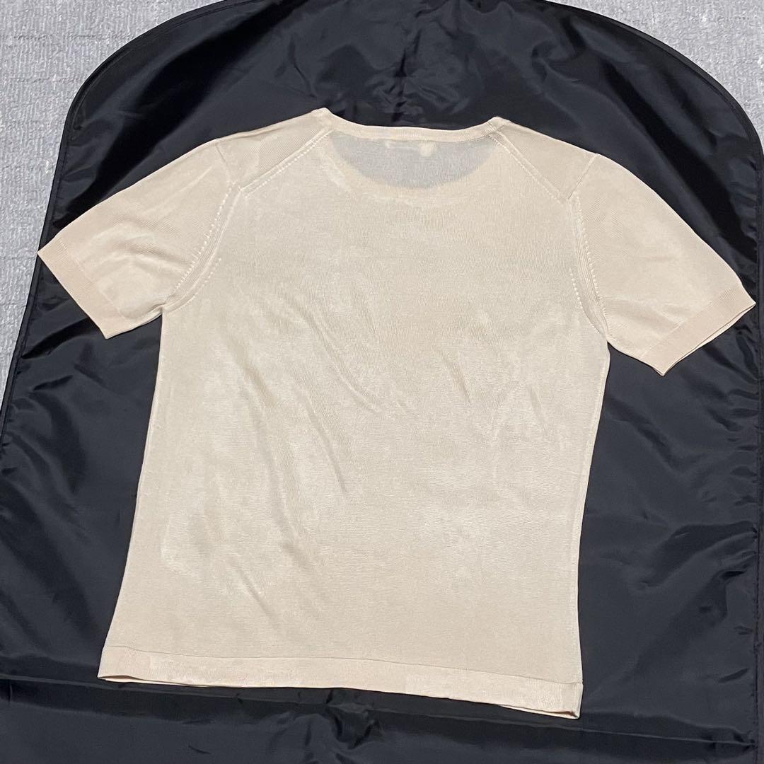 エルメス［半袖ニット］Hロゴ　パンチング　Tシャツ　サイズ42　レディース エルメス［半袖ニット］Hロゴ パンチング Tシャツ サイズ42