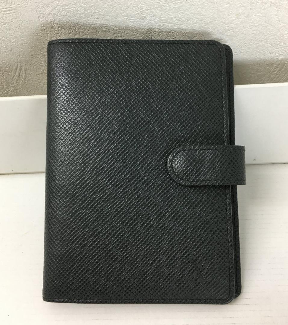 ルイヴィトン 手帳カバー アジェンダ PM 手帳 タイガ ケース 黒系LOUIS VUITTON