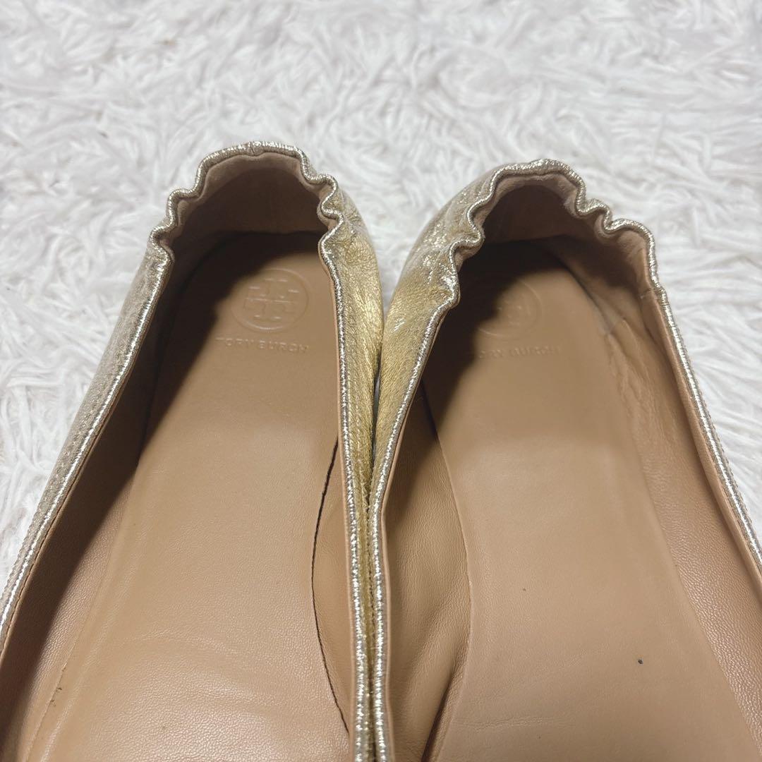 トリーバーチ フラットシューズ　パンプス ゴールド 金　10M 26.5cm